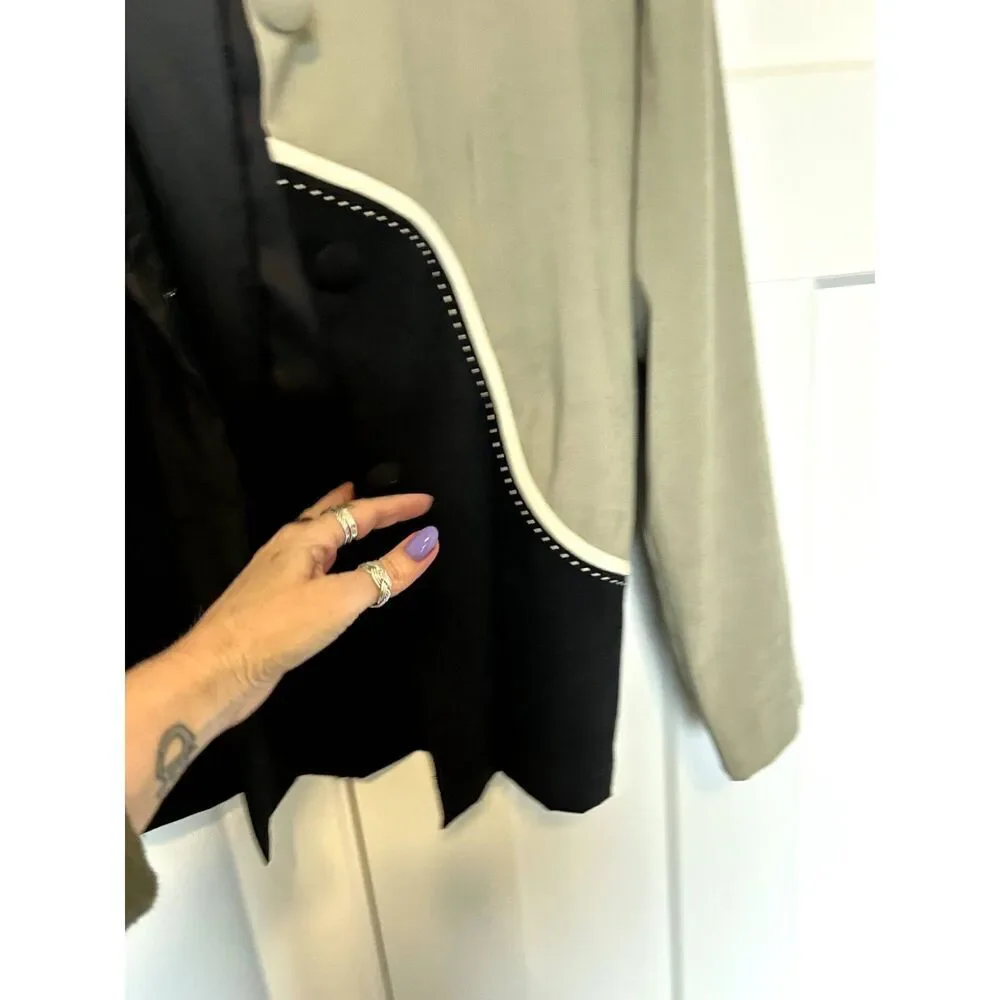 VINTAGE DJ SUMMERS Faux Suede Women's Blazer Jacket Button Up 1980s Office Sz 8 - Picture 3 of 14